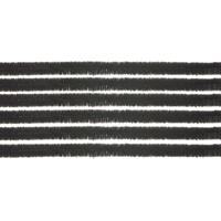20x chenilledraad zwart 50 cm Zwart