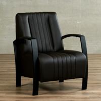 Gijs Meubels Leren fauteuil glamour, bruin leer, bruine stoel