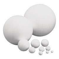 Rayher hobby materialen 10x stuks piepschuim ballen van 20 cm hobby artikelen Wit