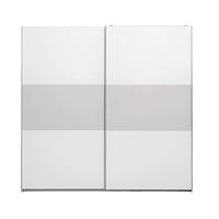 Leen Bakker Schuifdeurkast Napoli wit/grijs softclose - 210x215x60 cm