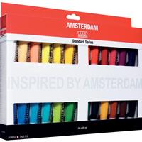 Amsterdam acrylverf, 24 tubes van 20 ml in geassorteerde kleuren