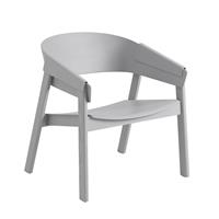 Muuto Cover Sessel mit Holzgestell Grau