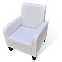 VIDAXL Sessel Weiß Kunstleder