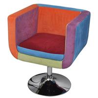 Vidaxl - Würfel-Sessel mit Patchwork-Design Stoff Mehrfarbig