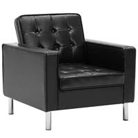 VidaXL Fauteuil 75x70x75 cm kunstleren bekleding zwart