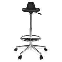 Hjhoffice TOP Work 03 - Werkstoel / werkkruk/ verhoogde bureaustoel
