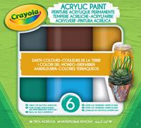 Crayola Acrylverf Aarde tinten - 6 stuks