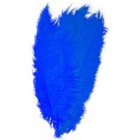 20x Grote decoratie veren/struisvogelveren blauw 50 cm Blauw