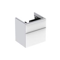 Geberit Smyle Square Waschtischunterschrank, 500352, 584x617x470mm, mit 2 Schubladen, Farbe: Weiß Hochglanz Lack - 500.352.00.1 - KERAMAG