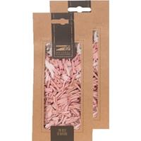 2x Zakje lichtroze houtsnippers 150 gram Roze