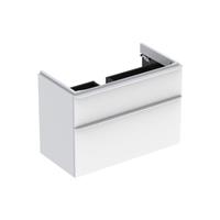 Geberit Smyle Square - Waschtischunterschrank, 884x470x617 mm, 2 Auszüge, weiß glänzend/weiß matt 500.354.00.1