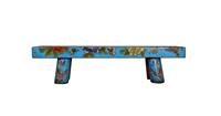 Fine Asianliving [PREORDER WEEK48] Designed Traditional Chinese Bench Sky Blue - Flowers & Butterflies