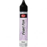 vivadecor ViVA DECOR Perlen Pen, 28 ml, silber