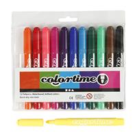 Colortime - Filzschreiber 5 mm - Standard-Farben - 12 Stck.