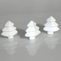 50x Hobby/DIY piepschuim kerstbomen 6 cm Wit