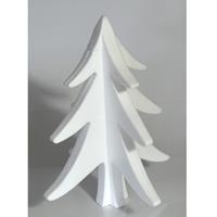 4x Hobby/DIY piepschuim kerstboom 30 cm kerstdecoratie Wit
