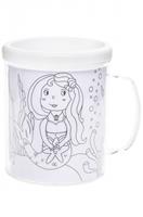 LG-Imports Tasse zum bemalen, 3 Meerjungfrauen-Motive