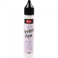 vivadecor ViVA DECOR Perlen Pen, 28 ml, eisweiß