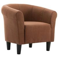 VidaXL Fauteuil stof bruin