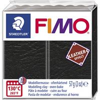 FIMO EFFECT LEATHER Modelliermasse, schwarz, 57 g