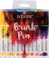 Talens Ecoline Brush pen, etui met 20 stuks in geassorteerde kleuren