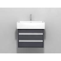 Duravit Ketho wastafelonderbouw met 2 laden 55x44x41cm voor Vero 045460 (ongeslepen) grafiet KT663604949