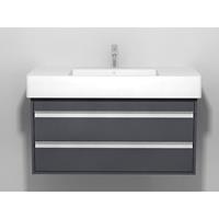 Duravit Ketho wastafelonderbouw met 2 laden 100x45.5x41cm voor Vero 032910 (ongeslepen) grafiet KT664104949