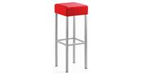 24Designs Extra Hoge Barkruk Russel - Zithoogte 91 Cm - Rood Kunstleer