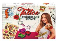 Toi-Toys tattoobox met stickers en stempels 15 cm