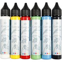 diverse Kerzenwachs-Stifte, 6x25ml, kräftige Farben
