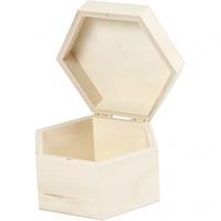 Creotime Schmuckschachtel / Aufbewahrungsbox Sperrholz Unisex 12 X 7 Cm