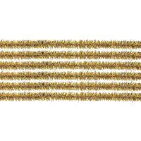 30x chenilledraad goud 50 cm hobby artikelen Goudkleurig