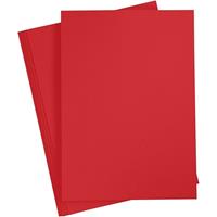 10x A4 hobby karton rood 180 grams Rood