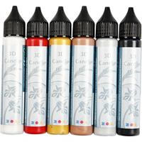 diverse Kerzenwachs-Stifte, 6x25ml, Standard-Farben