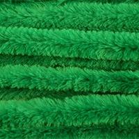 30x Groen chenille draad 14 mm x 50 cm Groen