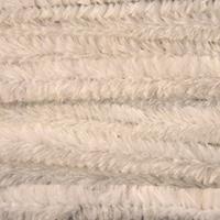 30x Wit chenille draad 14 mm x 50 cm Wit