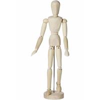 Houten anatomie tekenpop/ledenpop man 30 cm Beige
