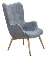 SalesFever Webstoff Sessel, B90 x T99 x H92 cm grau