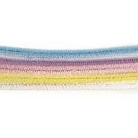 Rayher hobby materialen 45x stuks Chenilledraad pastel kleuren 30 cm Multi