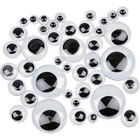 1100x Wiebel oogjes/googly eyes 4-20 mm Multi