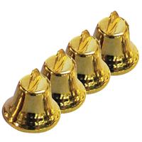 Bellatio 80x Gouden metalen hobby klokjes 16 mm Goudkleurig