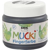 KREUL Fingerfarbe , MUCKI, , schwarz, 150 ml