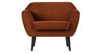 Woood Rocco Fauteuil Fluweel Roest