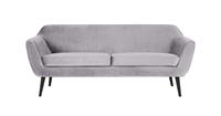 Woood Rocco Sofa 187 Cm Fluweel Lichtgrijs