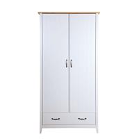 Leen Bakker Kledingkast Norfolk 2-deurs - grijs - 192x99x56 cm