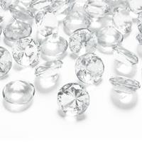 20x Hobby/decoratie transparante diamantjes/steentjes 20 mm/2 cm Transparant