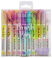 Talens Ecoline Brush pen, etui van 10 stuks in pastelkleuren