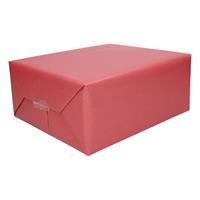 Shoppartners 3x Cadeaupapier/inpakpapier donker rood 500 x 50 cm op rol Rood - Cadeaupapier