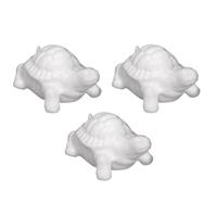 Rayher hobby materialen 6x stuks piepschuim figuren schildpadden van 12 cm Wit - Hobbybasisvoorwerp