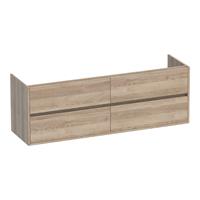 sanituba NEXXT onderkast voor dubbele wasbak 160cm legno calore